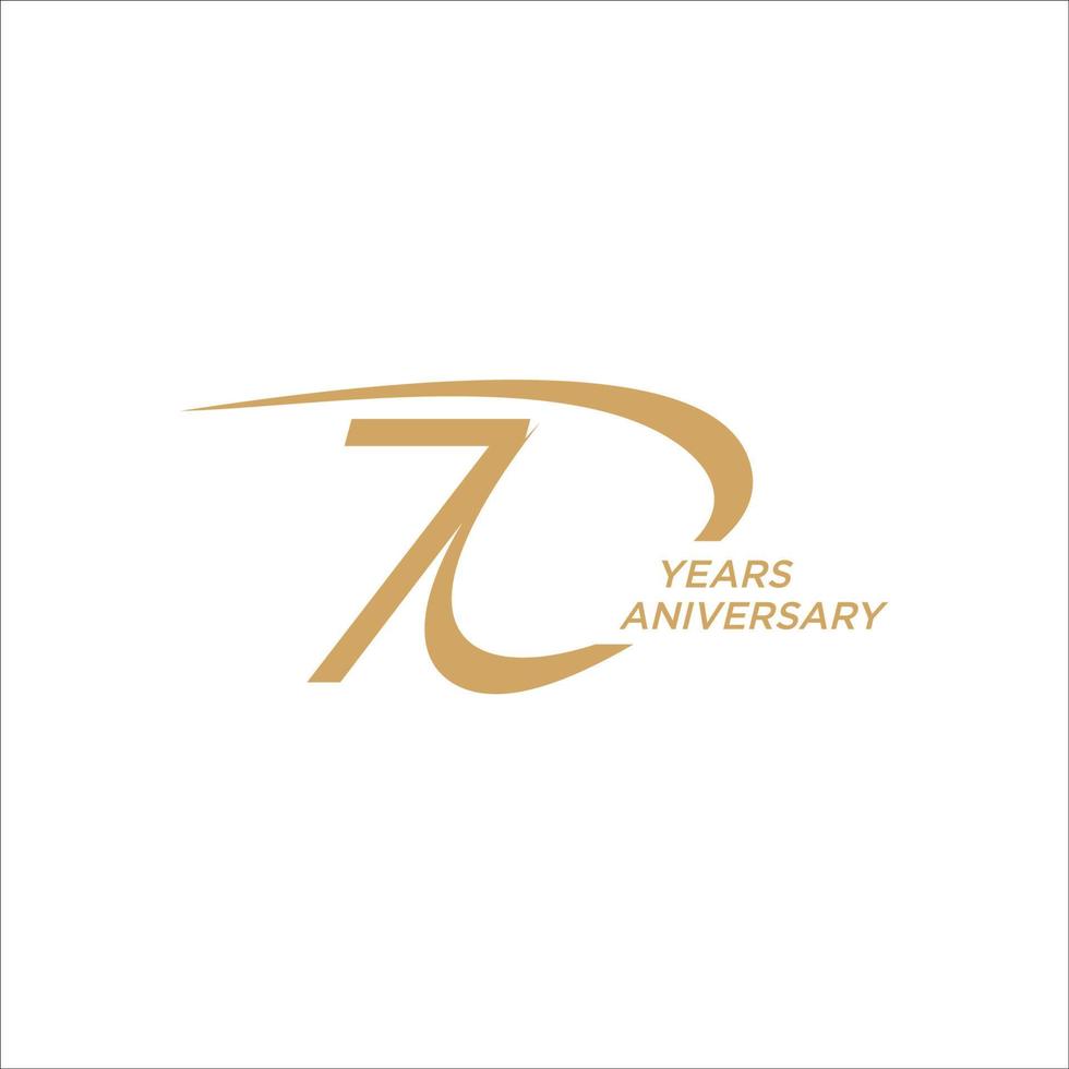 70 years anniversary celebration vector