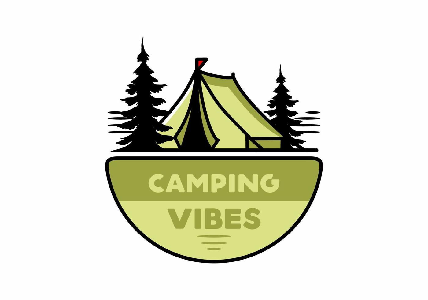 Big camping tent illustration design vector