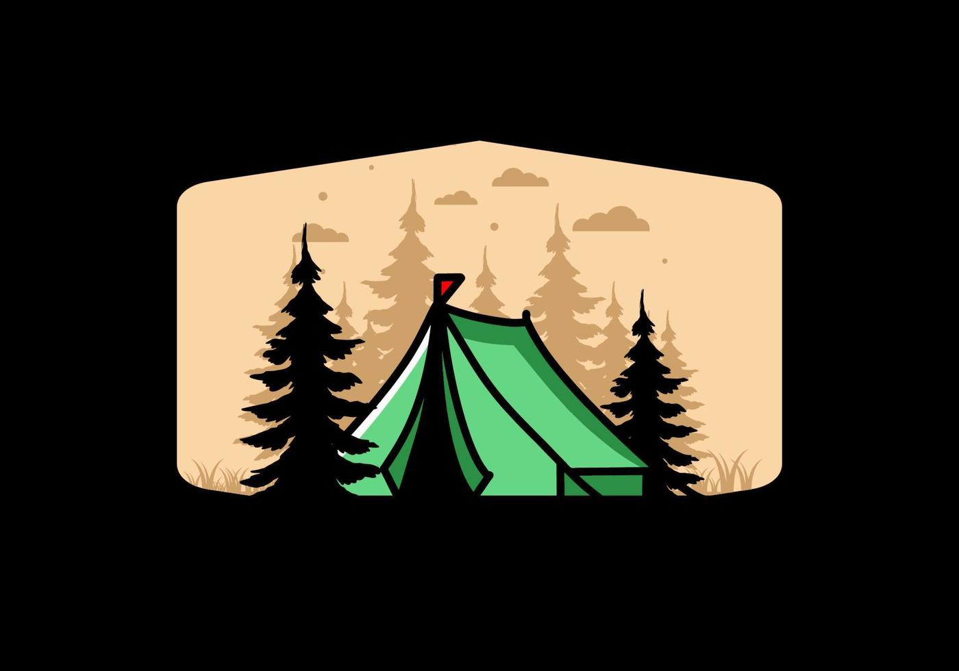 Big camping tent illustration design vector