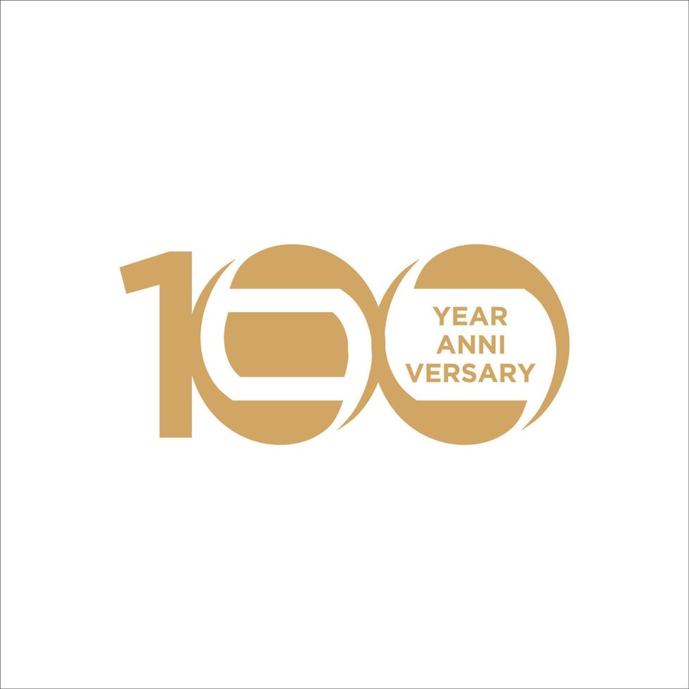 celebración de aniversario de 100 años vector