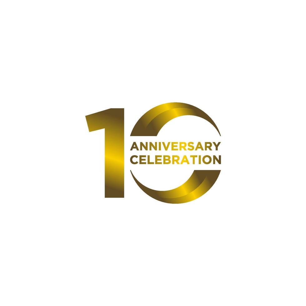10 years anniversary celebration vector