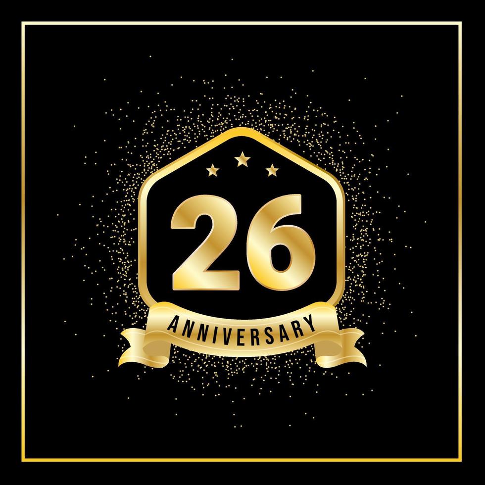 celebración de aniversario de 26 años vector