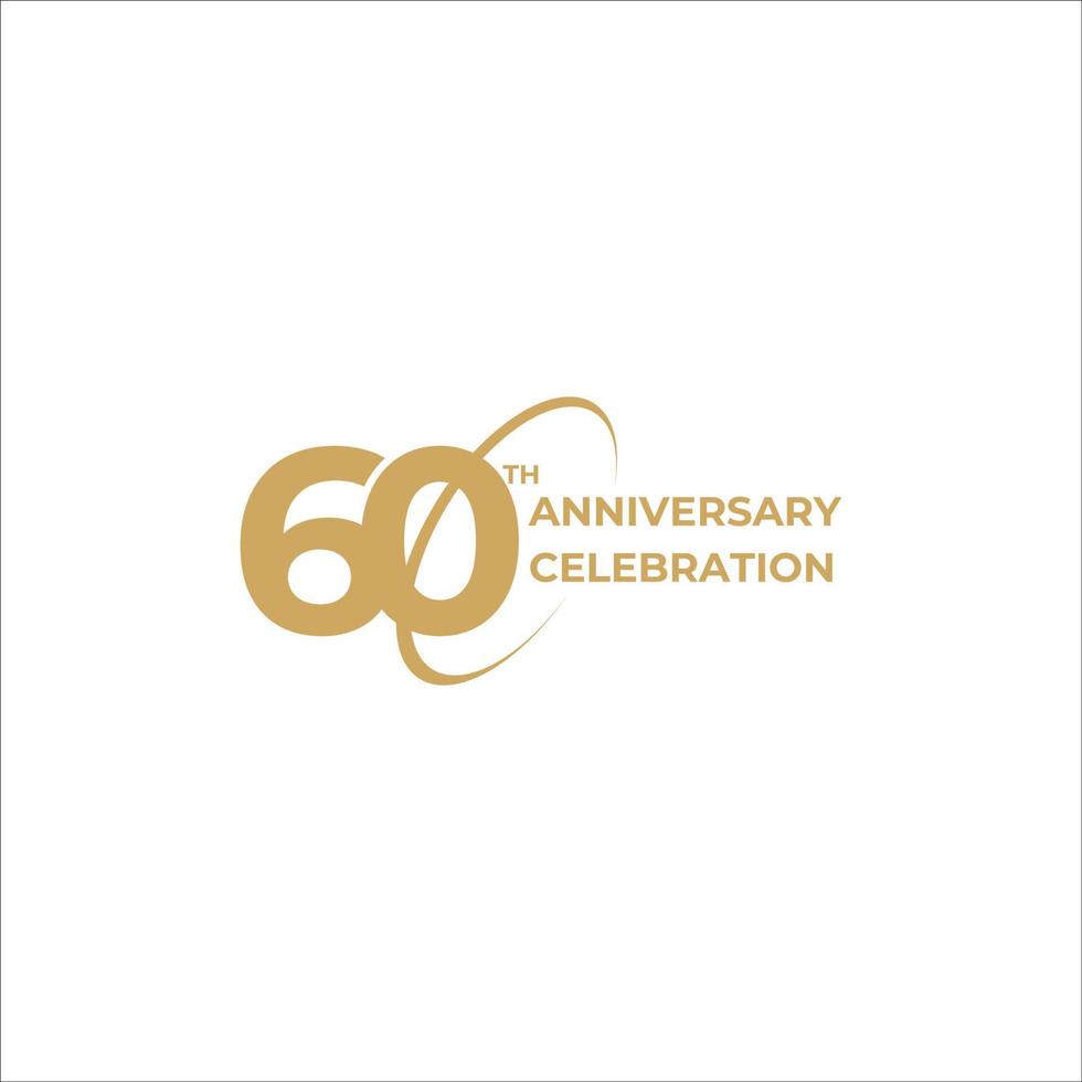 60 years annaiversary celebration vector