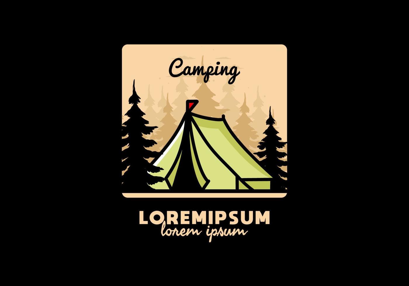 Big camping tent illustration design vector