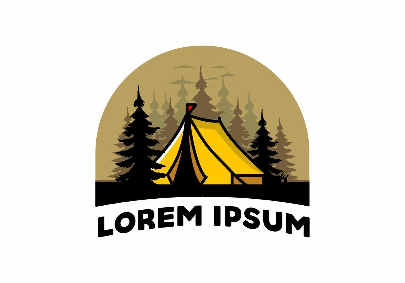 Big camping tent illustration design vector