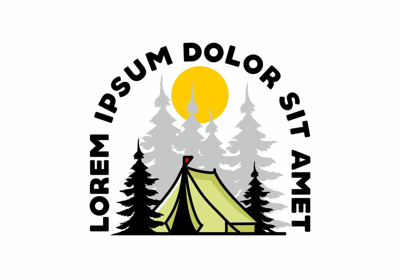 Big camping tent illustration design vector