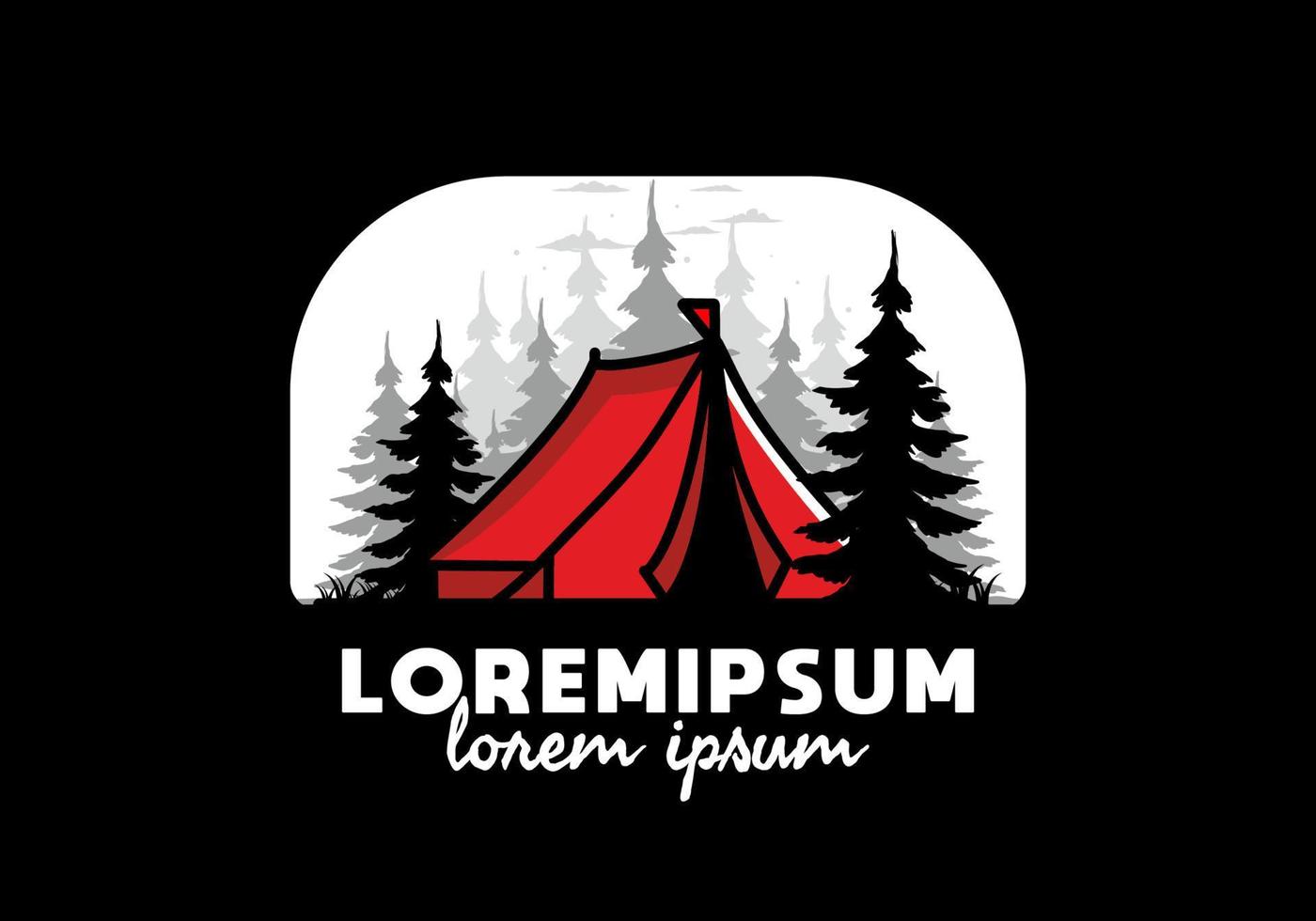 Big camping tent illustration design vector