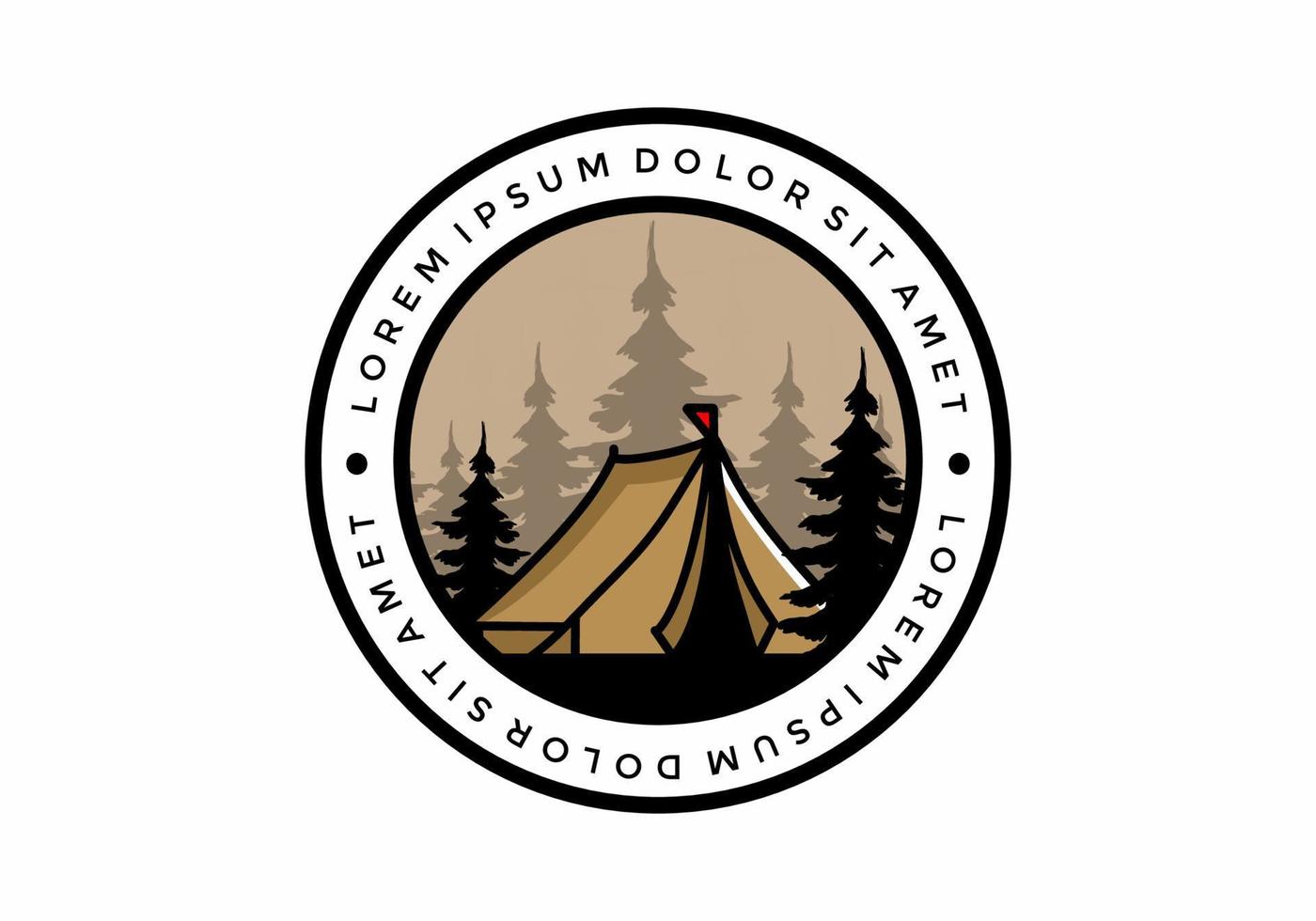 Big camping tent illustration design vector