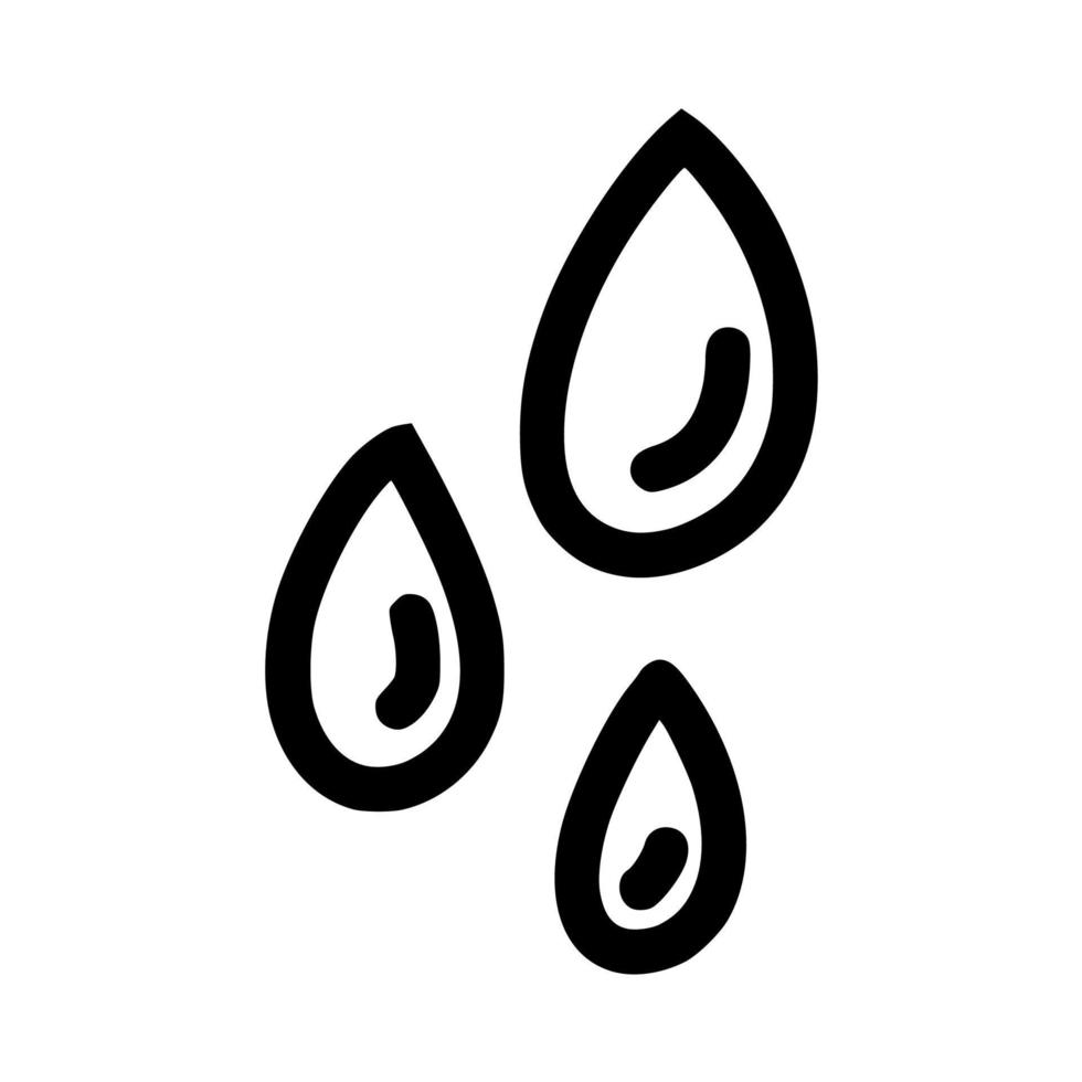 tres gotas de agua o aceite icono dibujado a mano doodle contorno vector plantilla ilustración colección para y libro para colorear