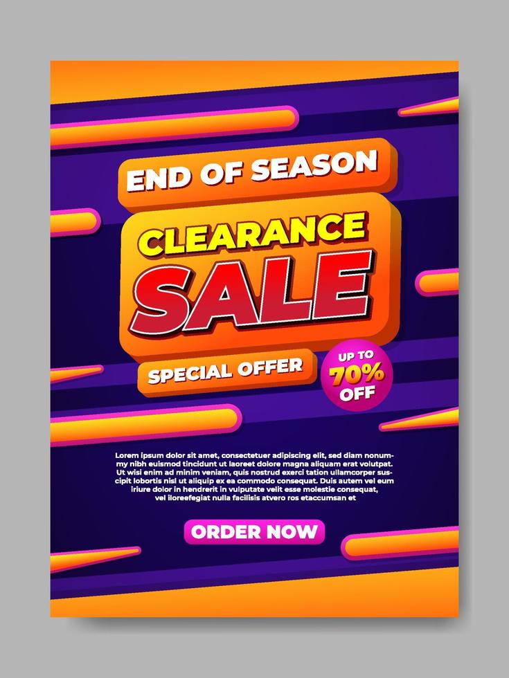 Clearance Sale Poster Template vector