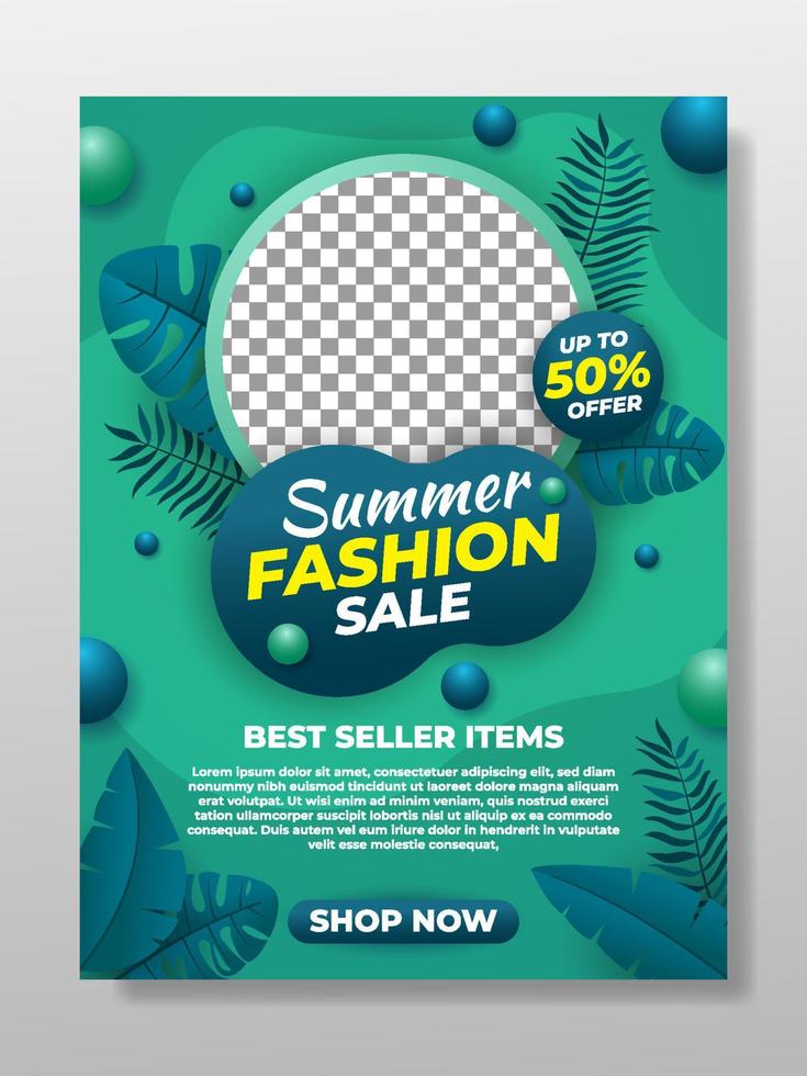 Summer Fashion Sale Poster vector