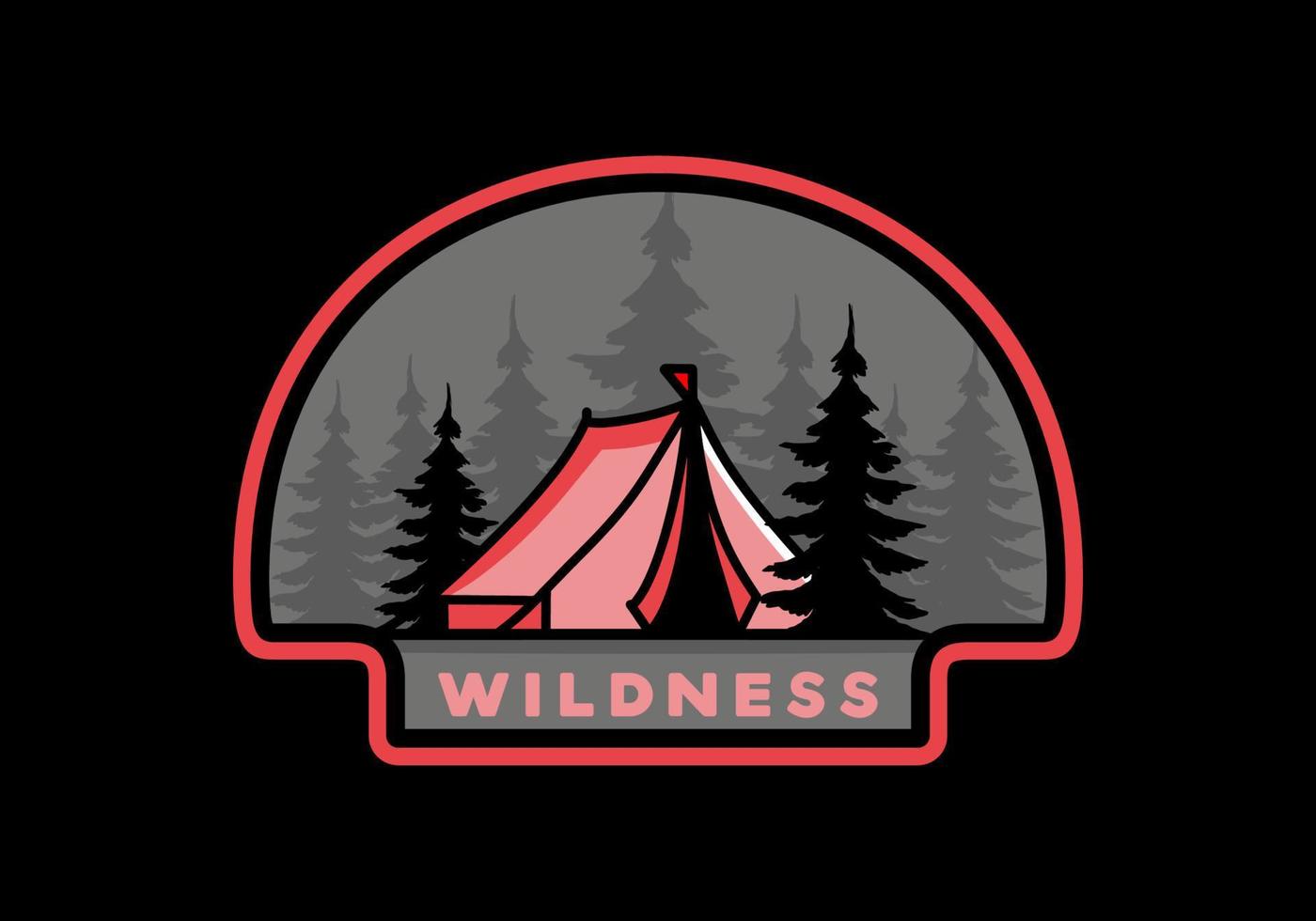 Big camping tent illustration design vector