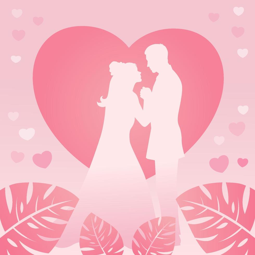 wedding on Pink background vector