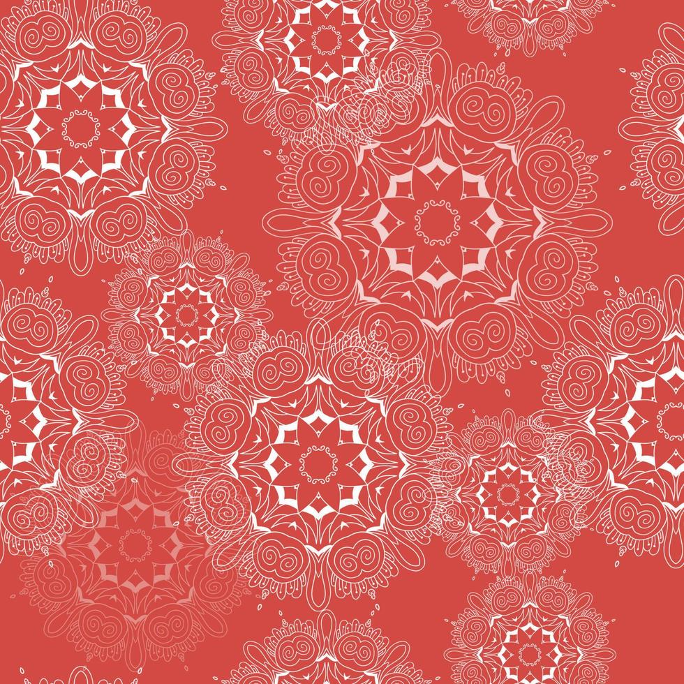 Seamless background with mandala vector