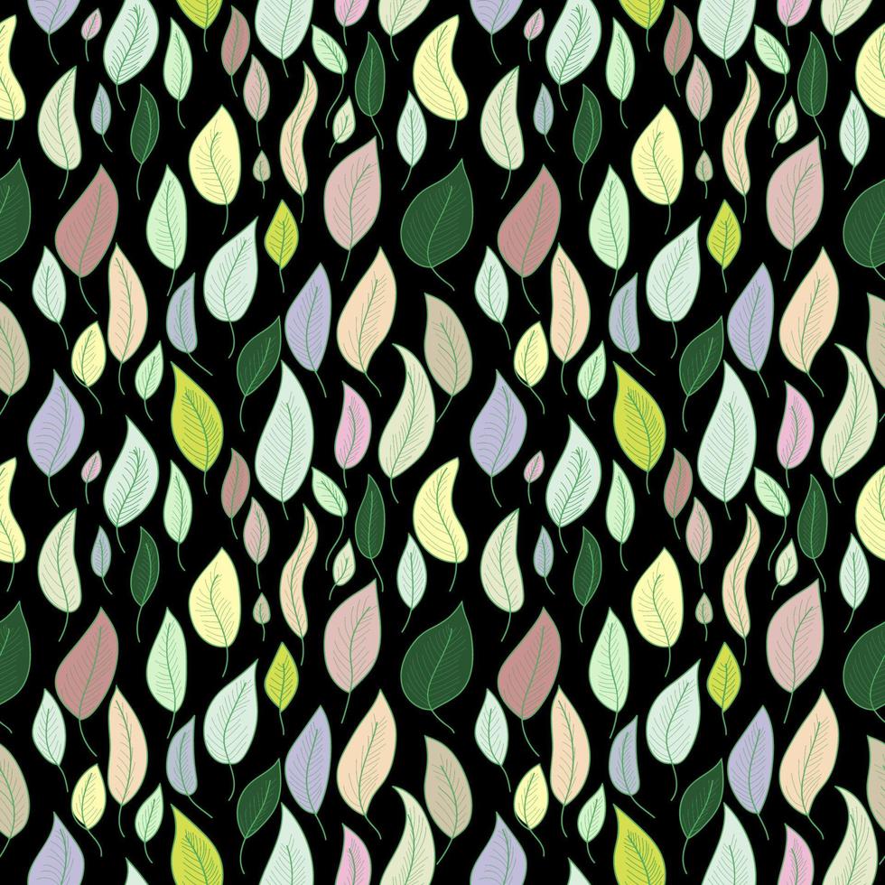 Seamless background with leaves pattern vector