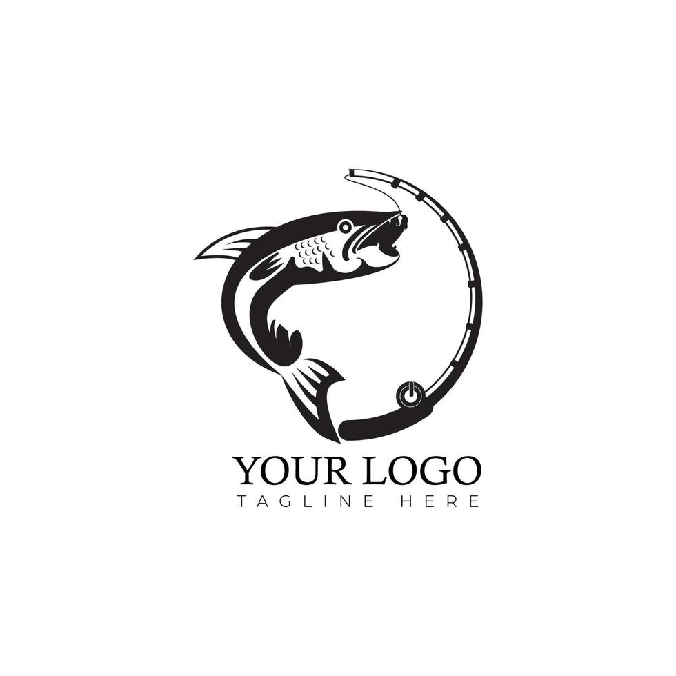 fish logo symbol simple vector