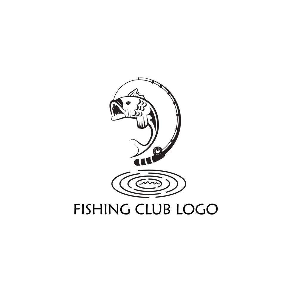 pescado logo símbolo simple vector