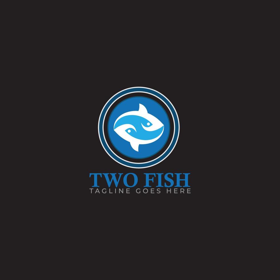 plantilla de logotipo de pescado. símbolo vectorial creativo del club de pesca o en línea vector