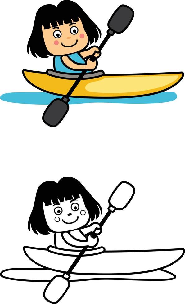 Illustration of educational coloring book vector