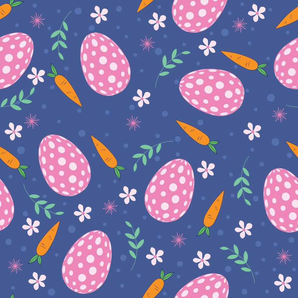 Easter seamless pattern and Beautiful Easter Egg Seamless Pattern Background for printing on paper or fabric vector