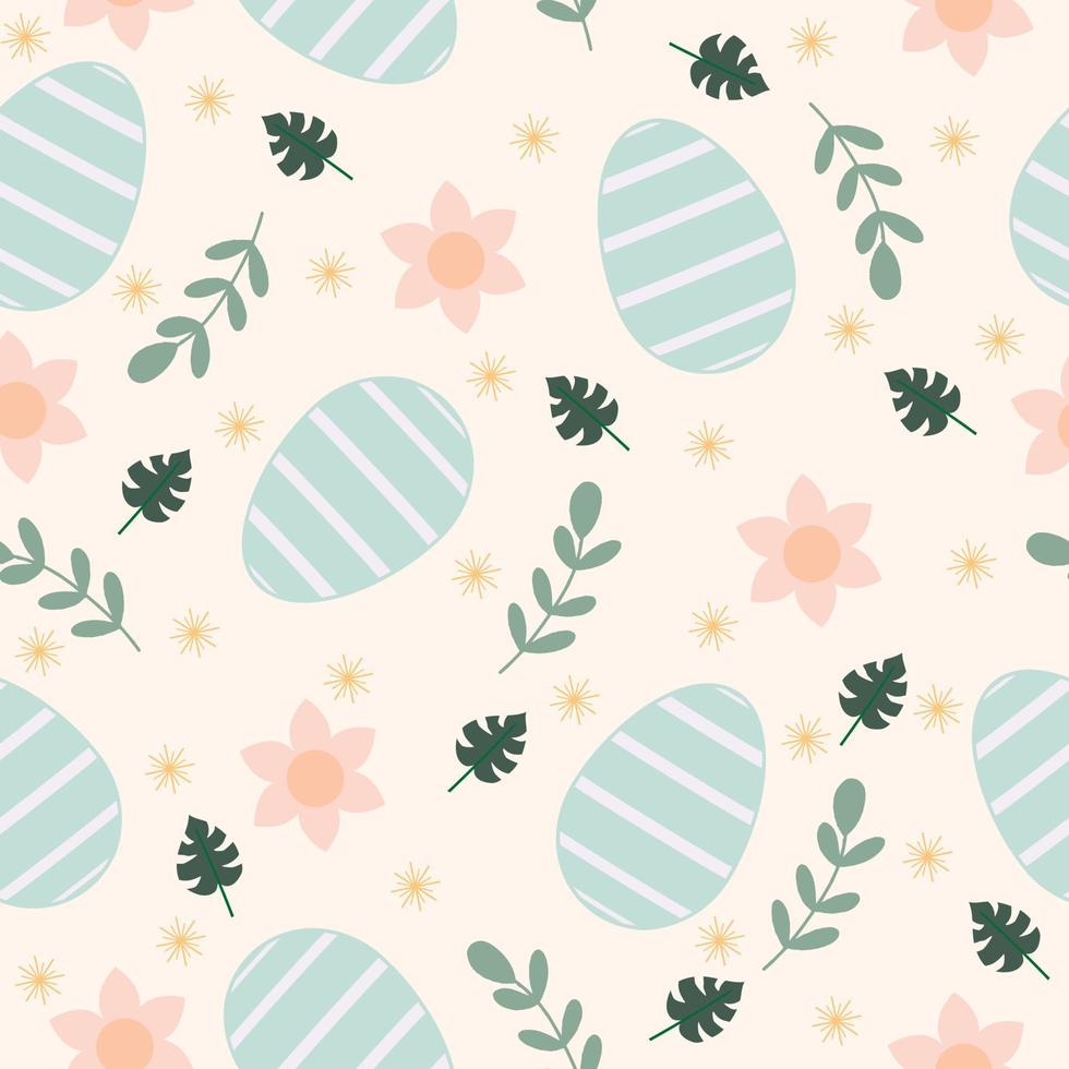 Easter seamless pattern and Beautiful Easter Egg Seamless Pattern Background for printing on paper or fabric vector