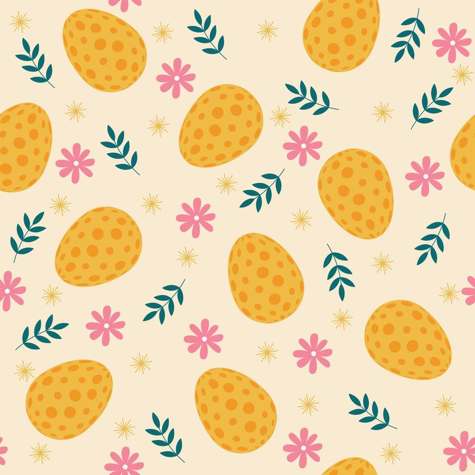 Easter seamless pattern and Beautiful Easter Egg Seamless Pattern Background for printing on paper or fabric vector