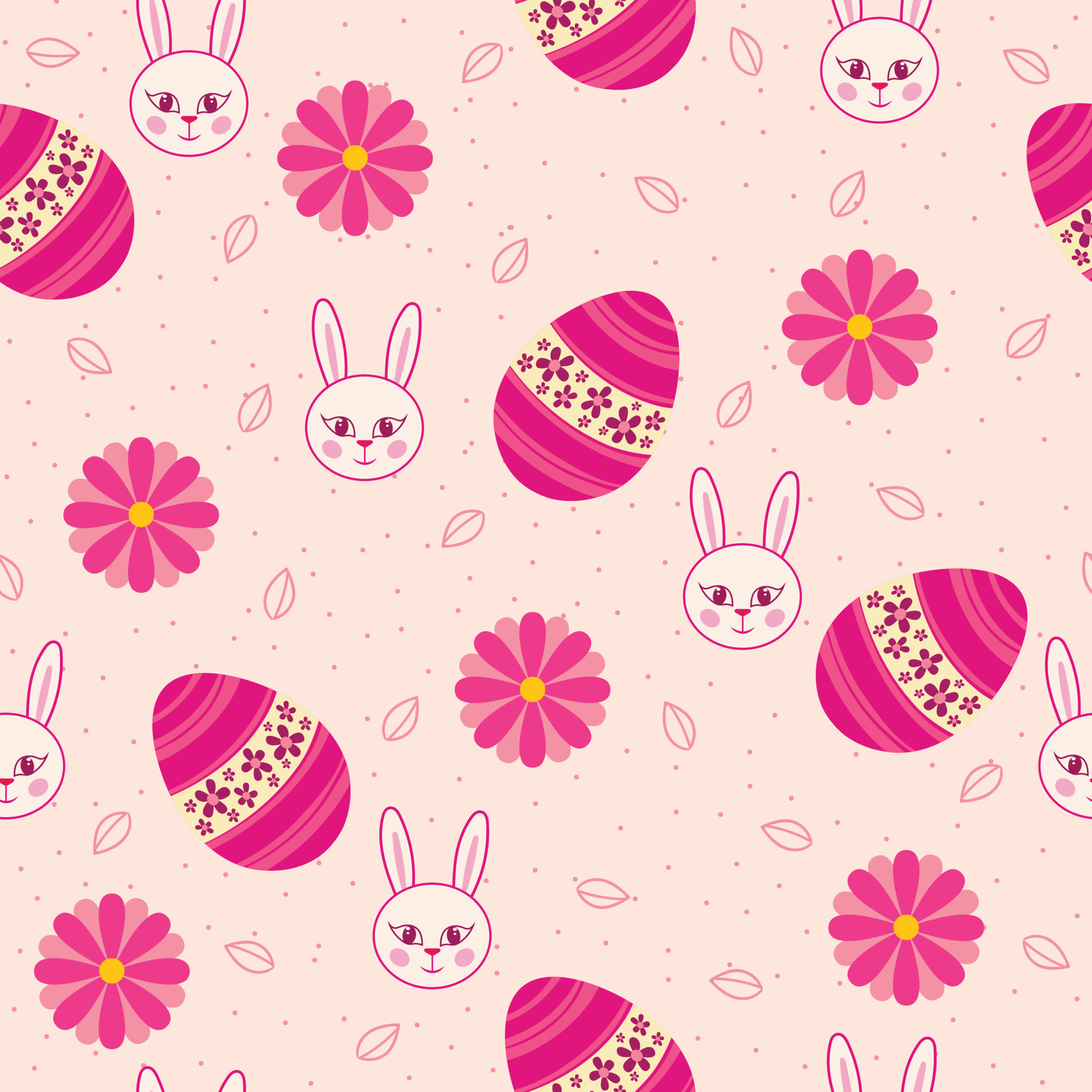 Easter seamless pattern and Beautiful Easter Egg Seamless Pattern
