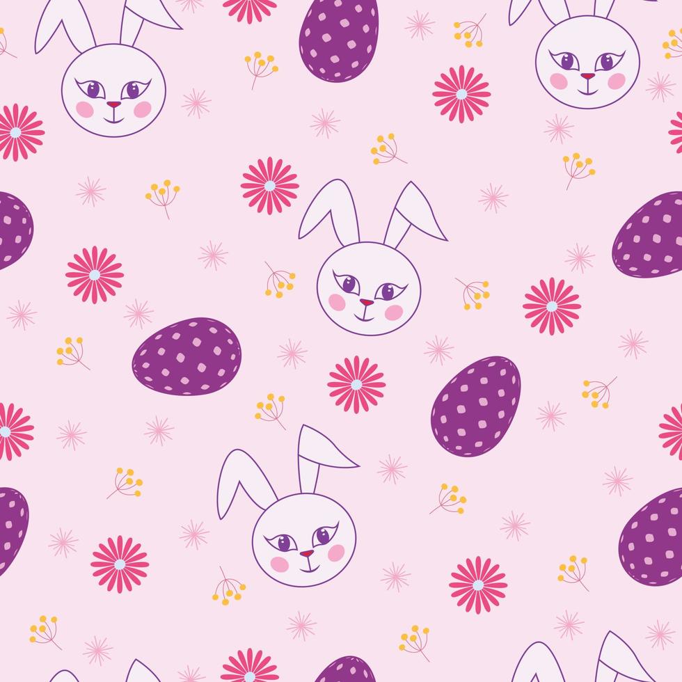 Easter seamless pattern and Beautiful Easter Egg Seamless Pattern Background for printing on paper or fabric vector