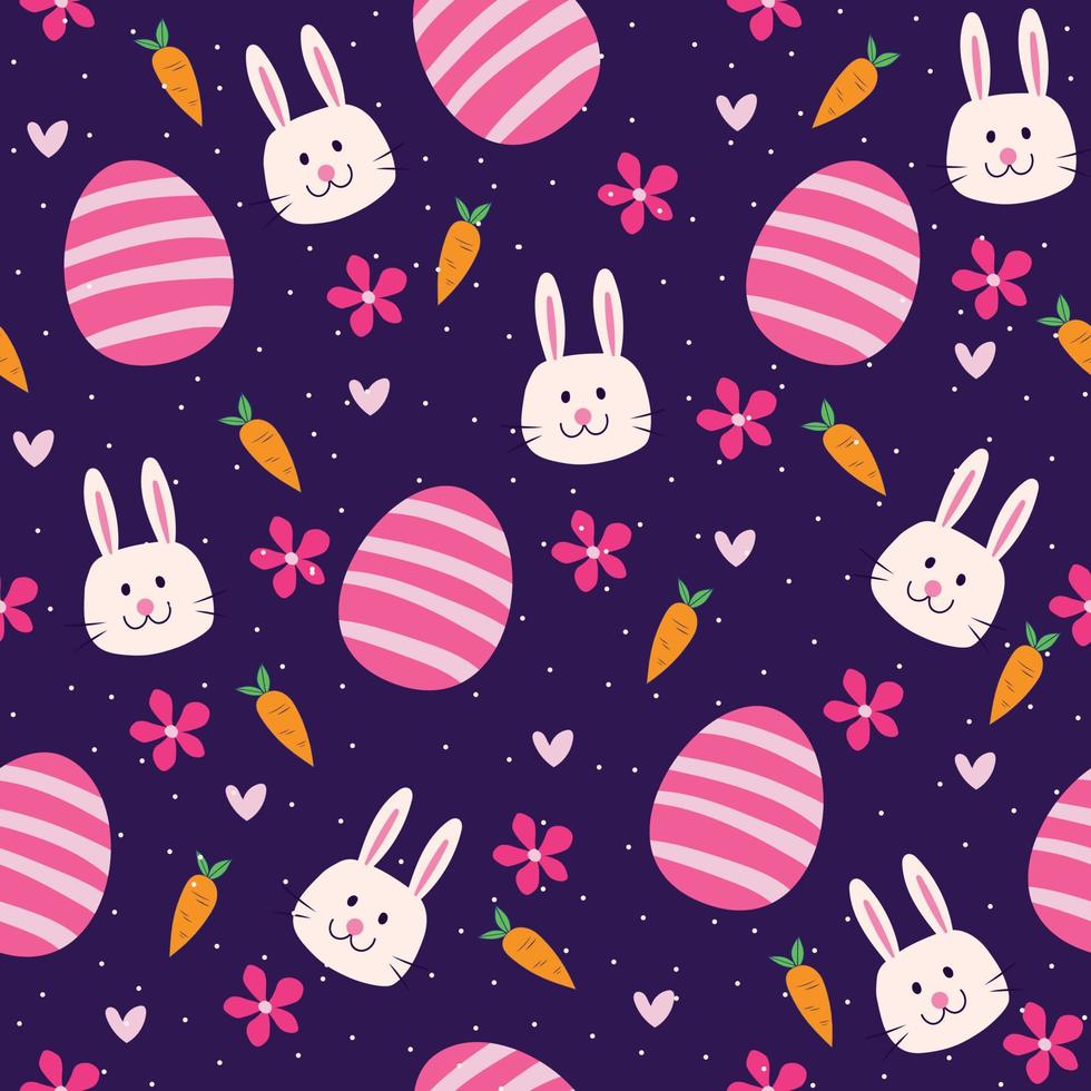 Easter seamless pattern and Beautiful Easter Egg Seamless Pattern Background for printing on paper or fabric vector