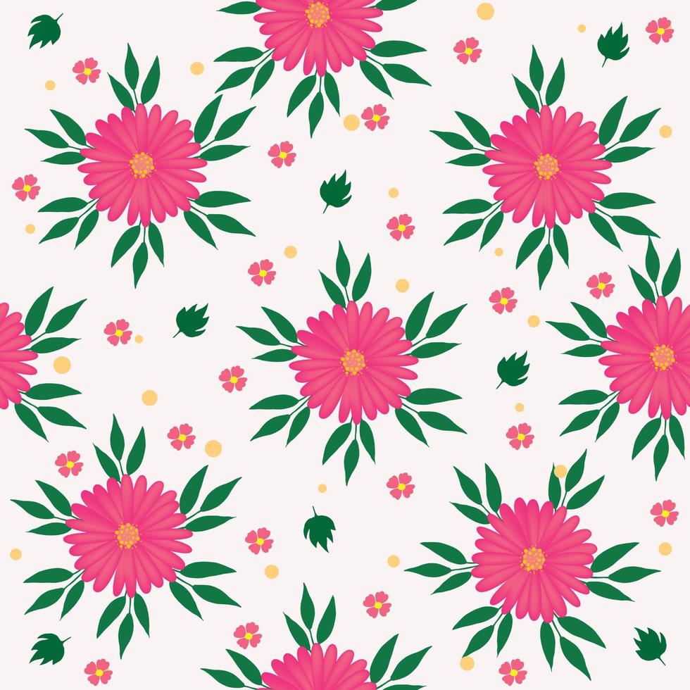 Floral seamless pattern Hand drawn colorful flowers Natural background with colorful painted flowers vector