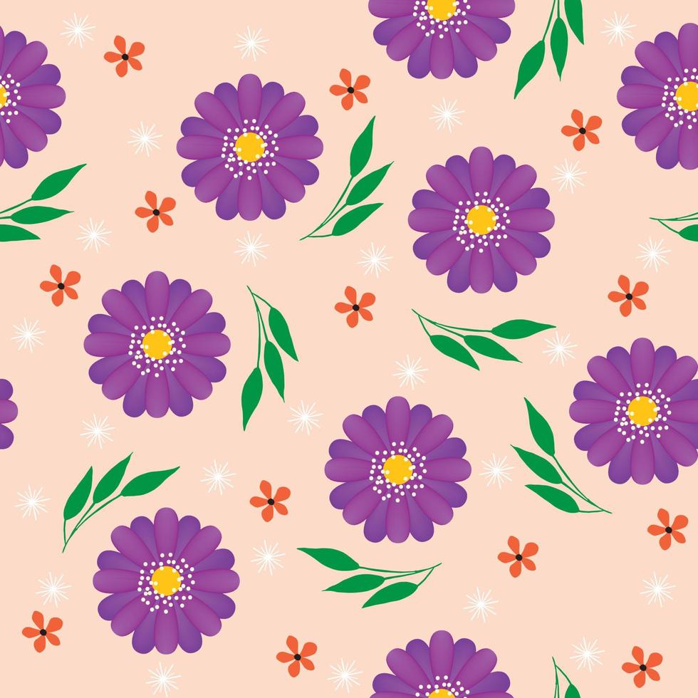 Floral seamless pattern Hand drawn colorful flowers Natural background with colorful painted flowers vector