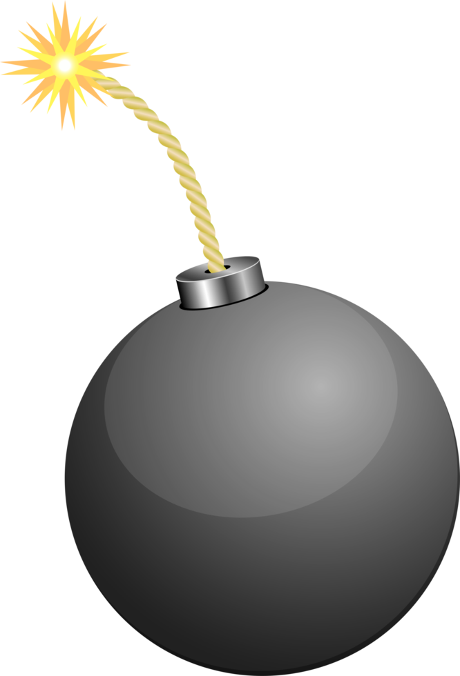 ilustração de design de clipart de bomba png