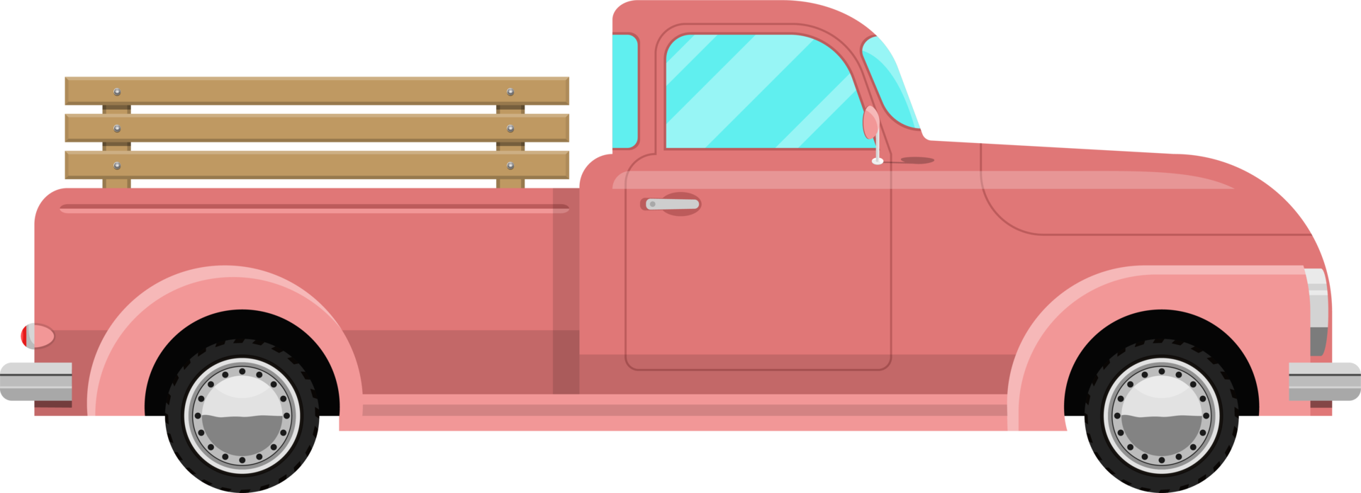 Retro pickup clipart design illustration png