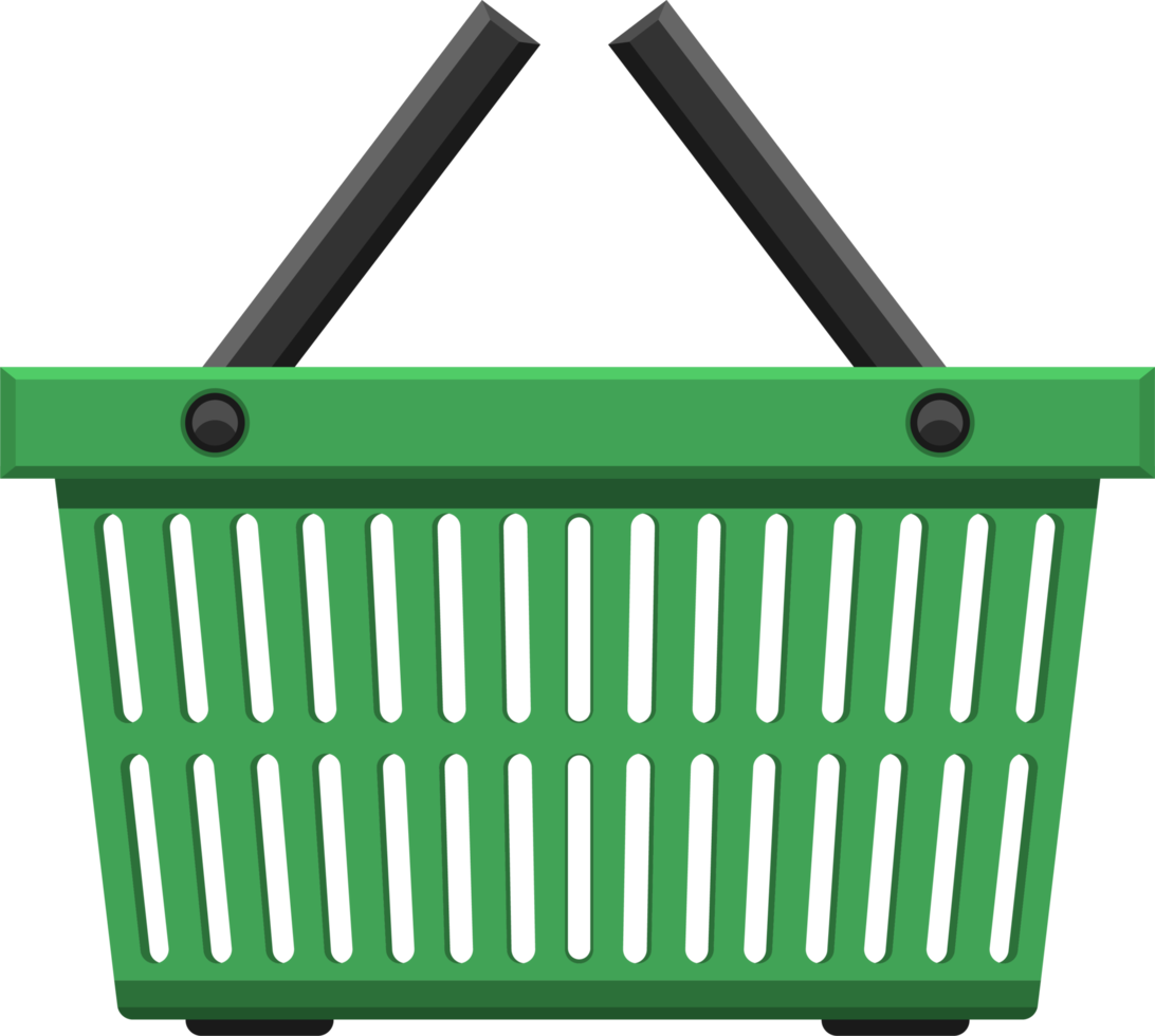 Supermarket basket clipart design illustration png