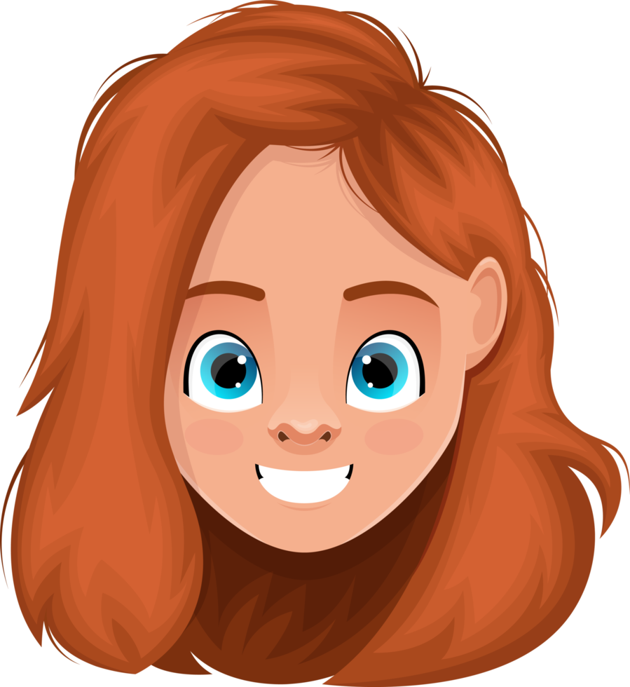 liten flicka ansikte uttryck clipart design illustration png