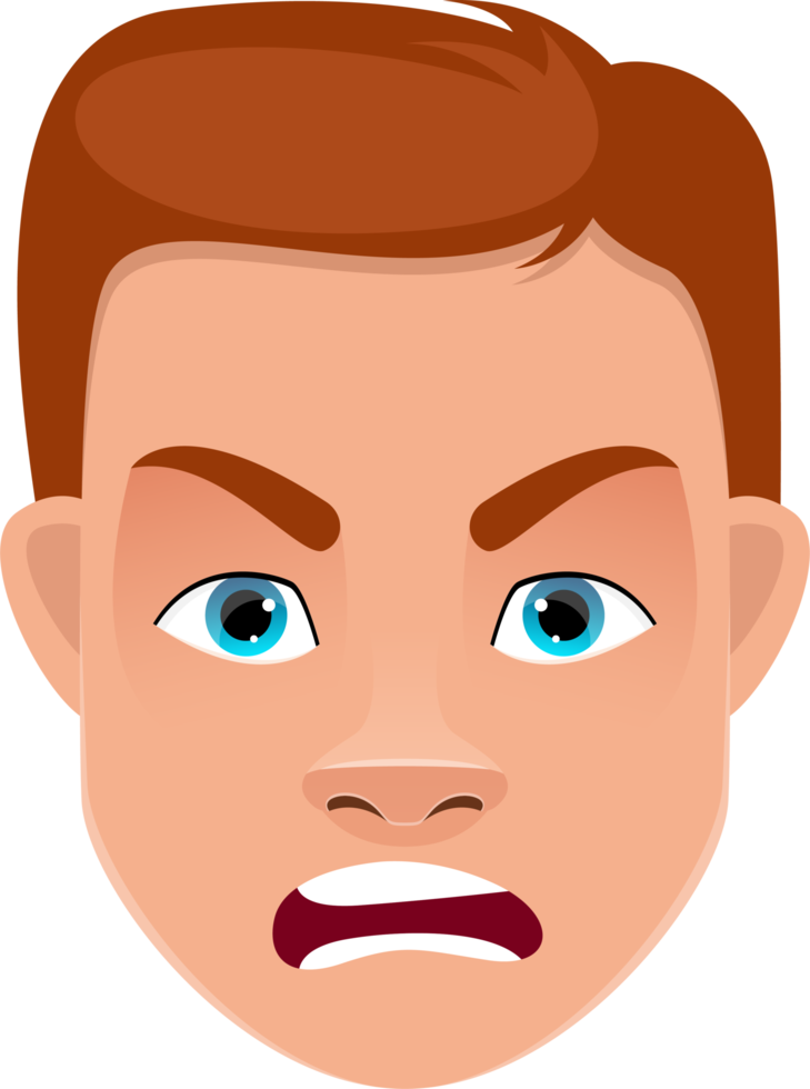 Man face expression clipart design illustration png