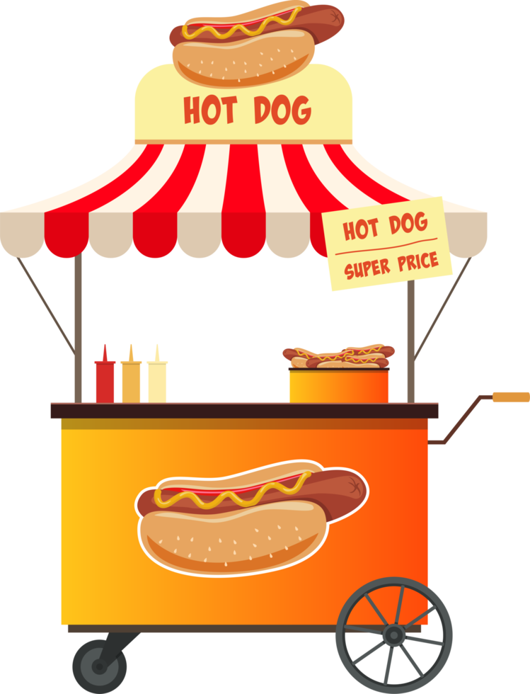 Hot dog clipart design illustration png