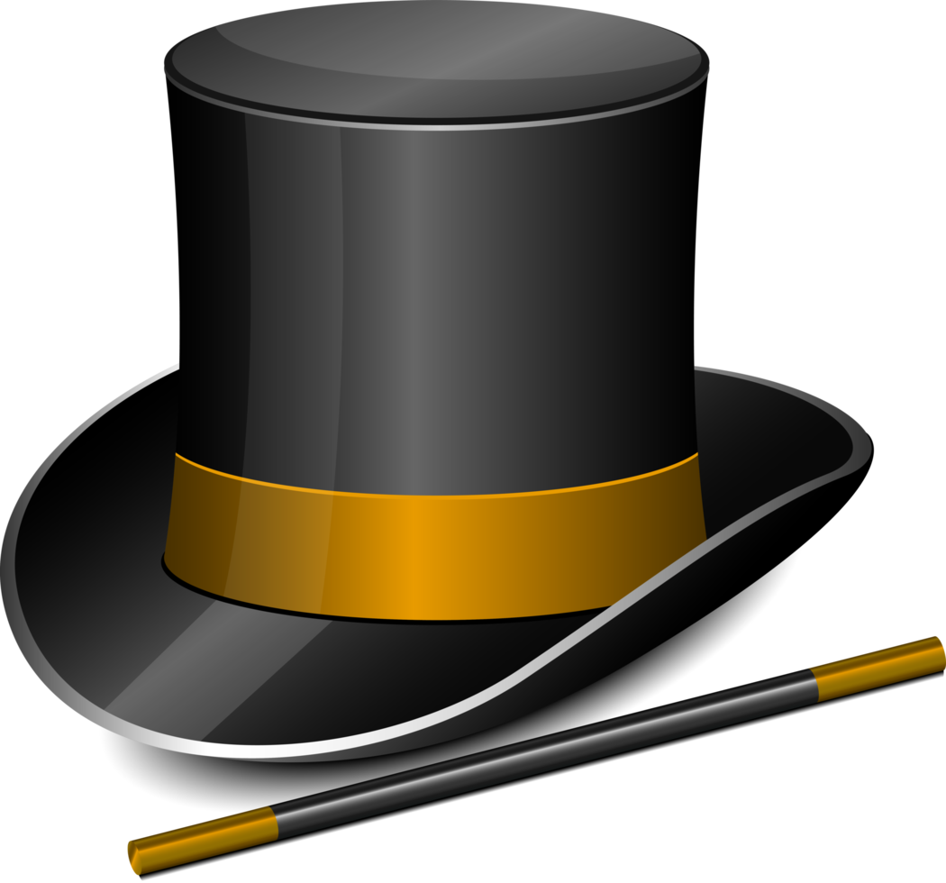 Magician hat clipart design illustration png