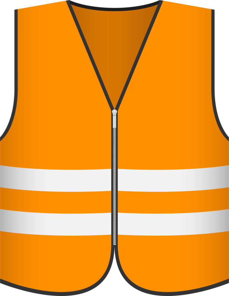 Safety vest clipart design illustration png