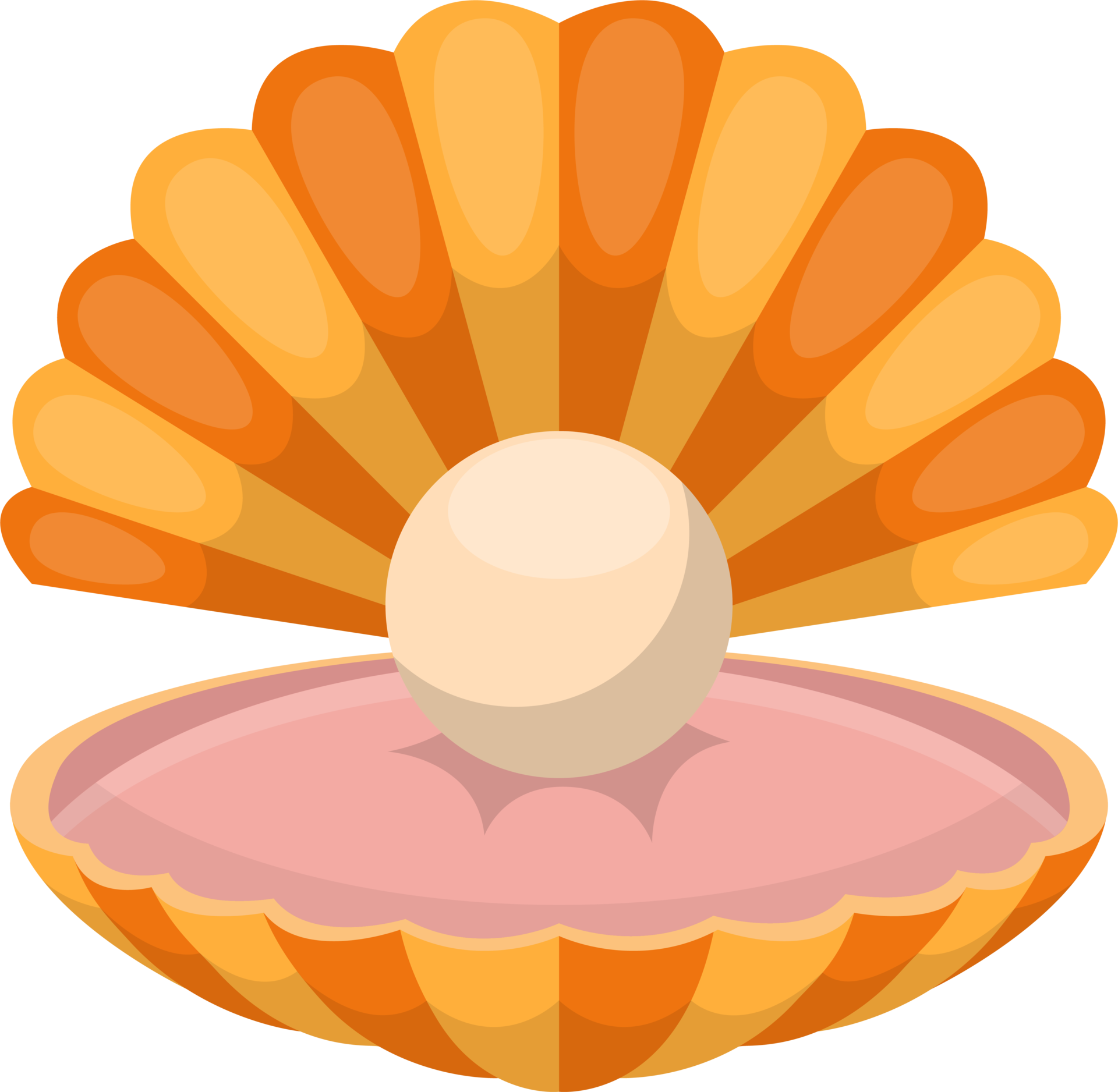 Sea shell with pearl clipart design illustration 9354909 PNG