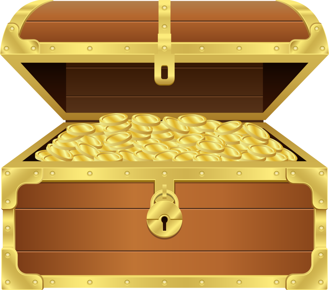 Treasure chest clipart design illustration png