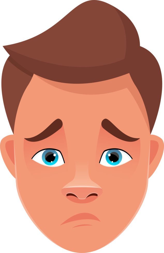 Man face expression clipart design illustration png