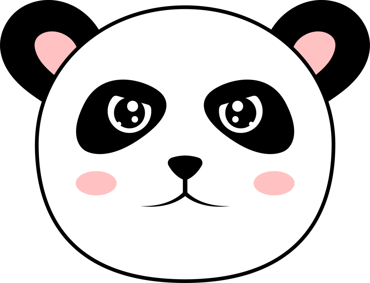 Ilustración de diseño de imágenes prediseñadas de oso panda png