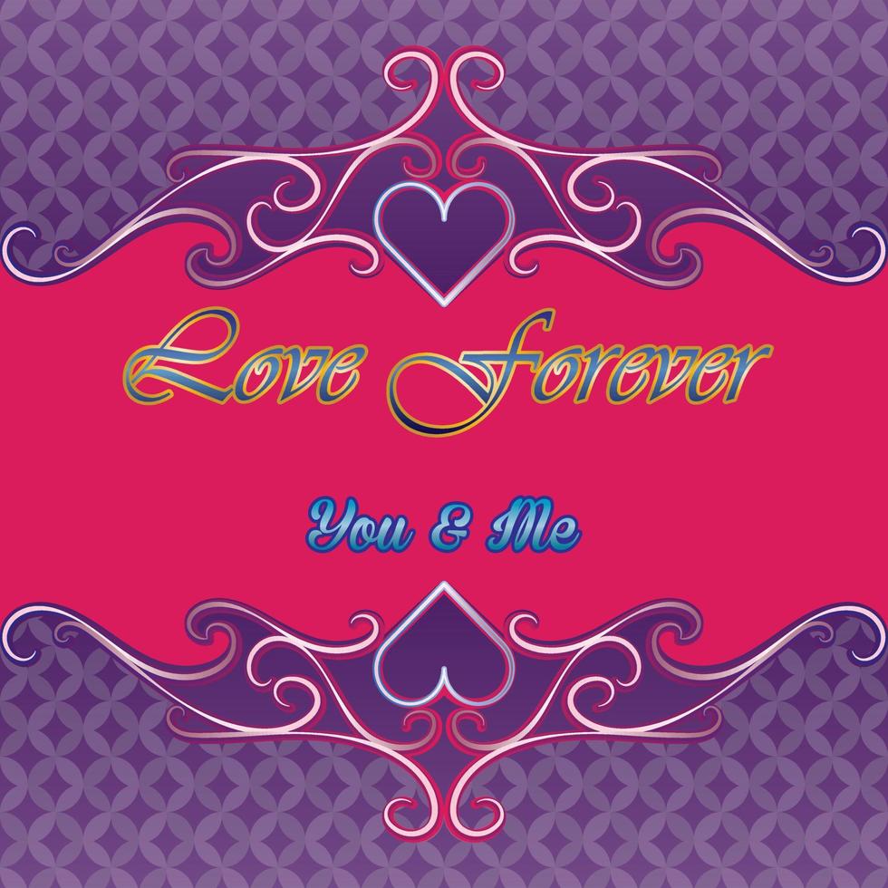 wedding card you and me love forever vector