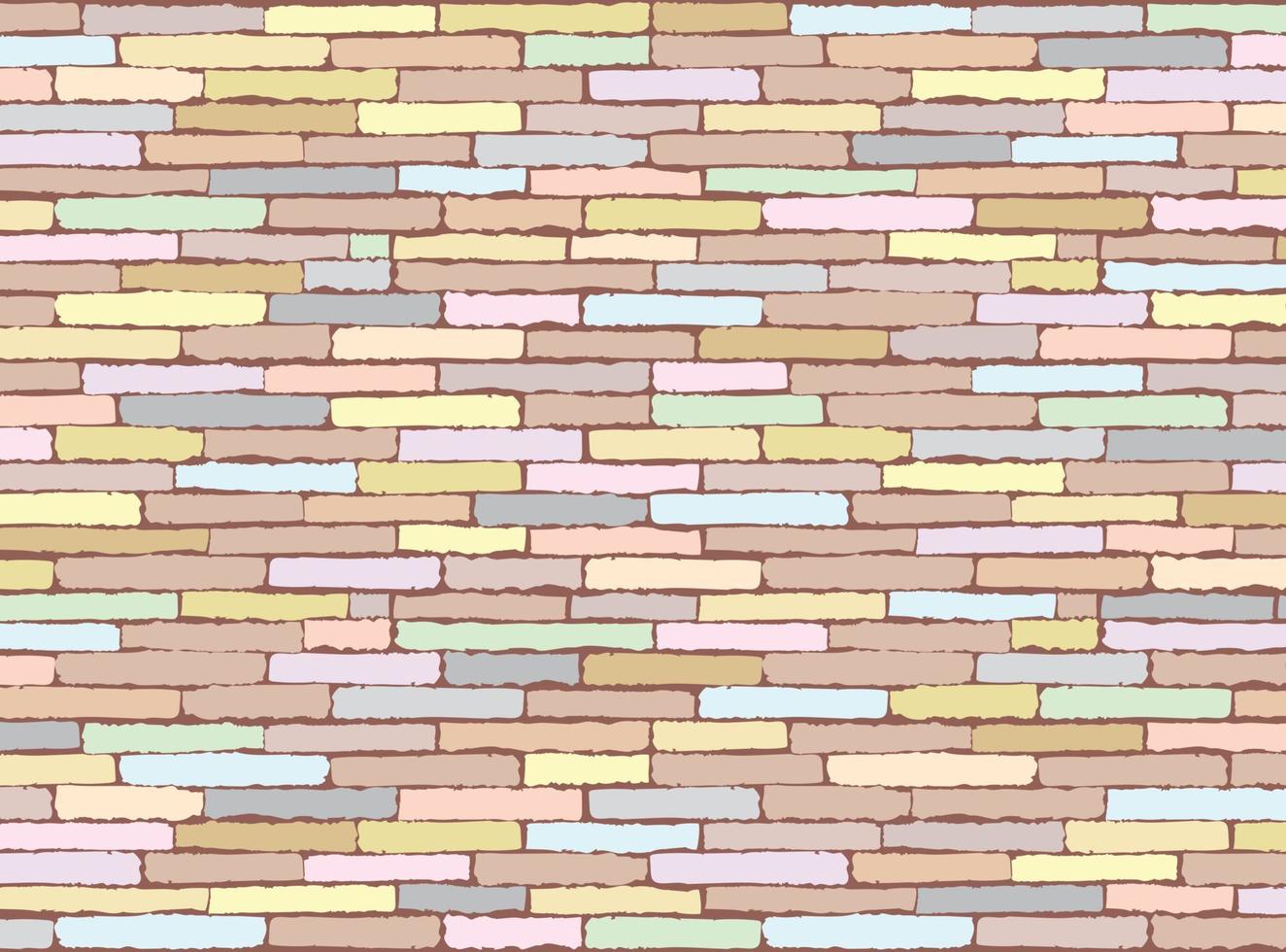 pastel brick wall pattern background vector