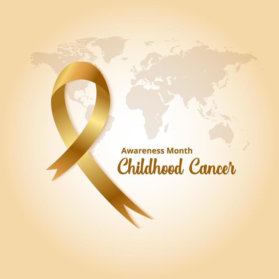 September is childhood cancer awareness month. International Childhood cancer day design vector