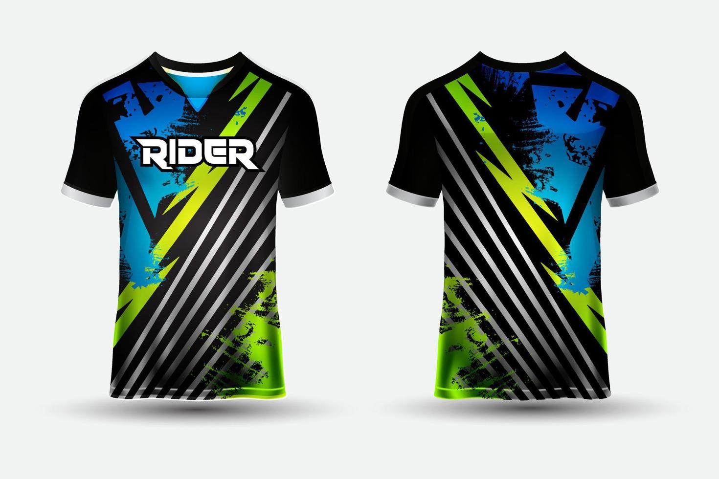 nueva camiseta abstracta futurista adecuada para carreras, fútbol, juegos y motocross vector