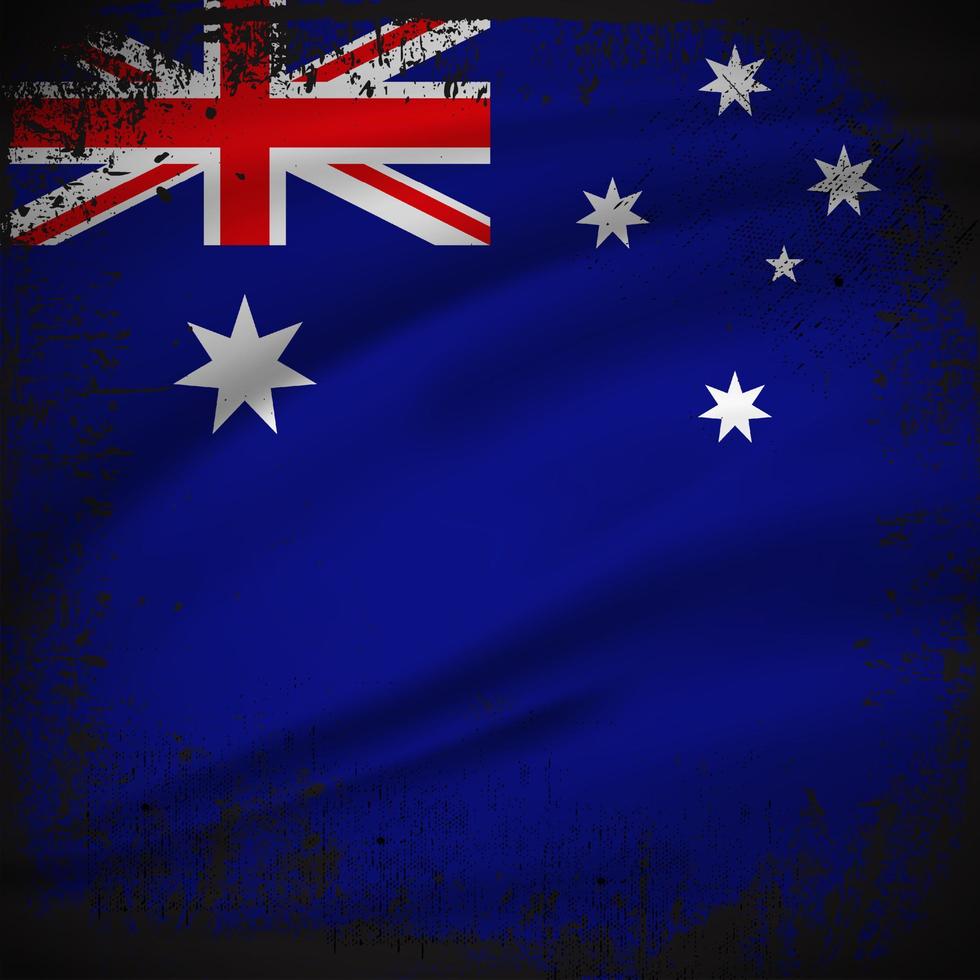 vector de fondo abstracto de la bandera de australia con estilo de trazo grunge. ilustración vectorial del día de la independencia de australia.