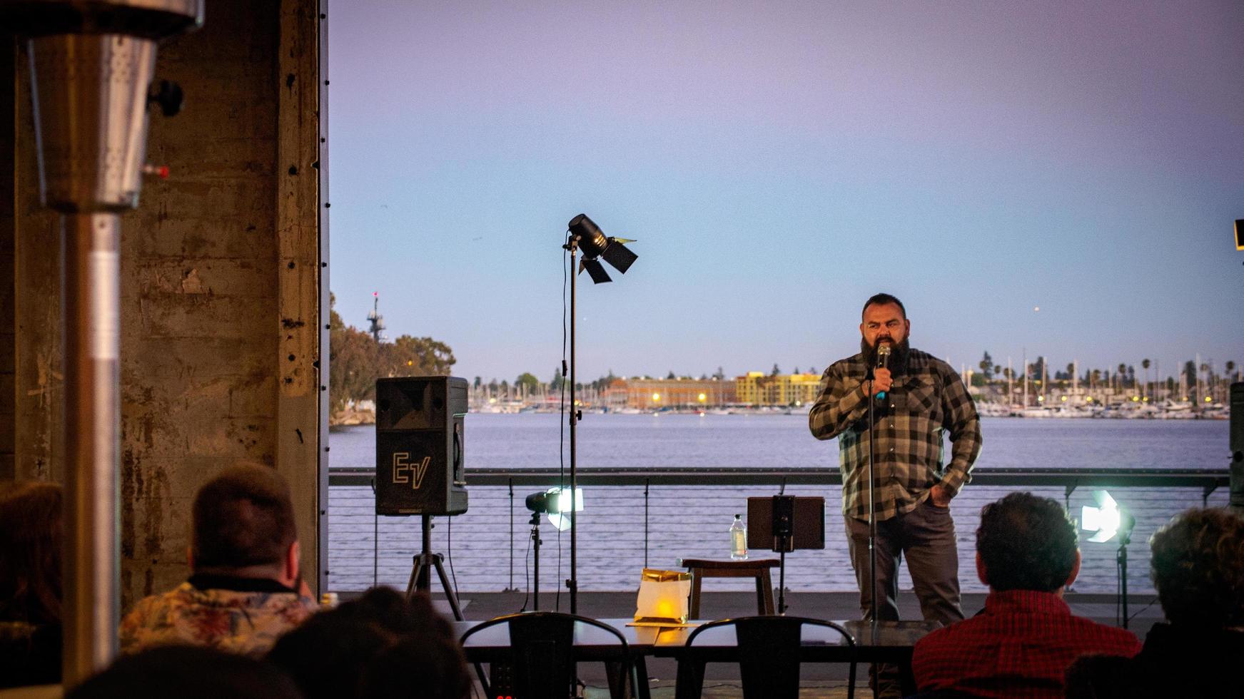 July 9, 2022 Comedy Edge Stand-Up On the Waterfront 9th Avenue Terminal, Brooklyn Basin 288 Ninth Ave. Oakland, CA 94606, Johnny Pena, Comedian, Bay Area Native photo