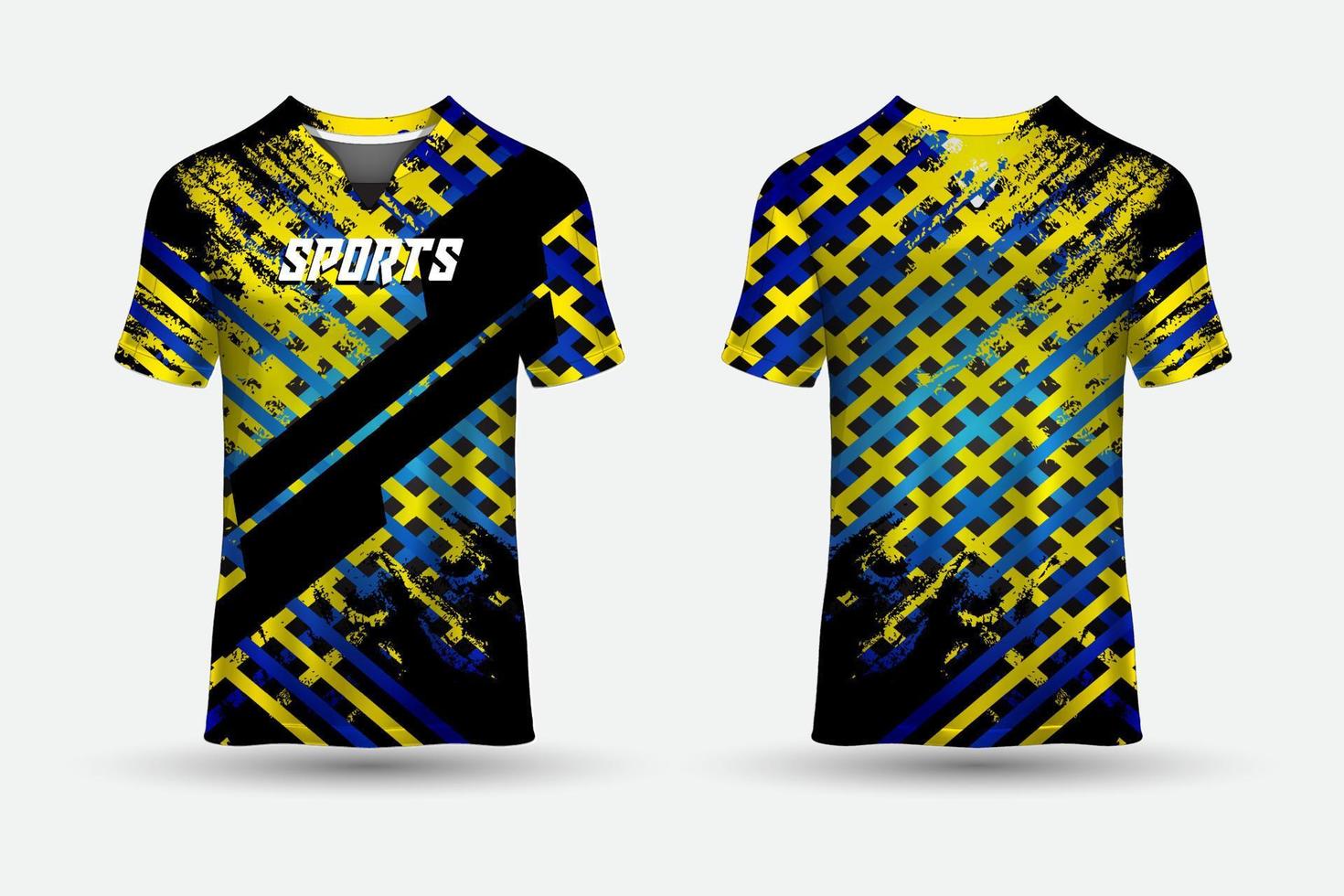 camiseta futurista e increíble camiseta deportiva abstracta adecuada para carreras, fútbol, deportes electrónicos, motocross vector